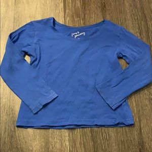 June & January long sleeve tee-cobalt